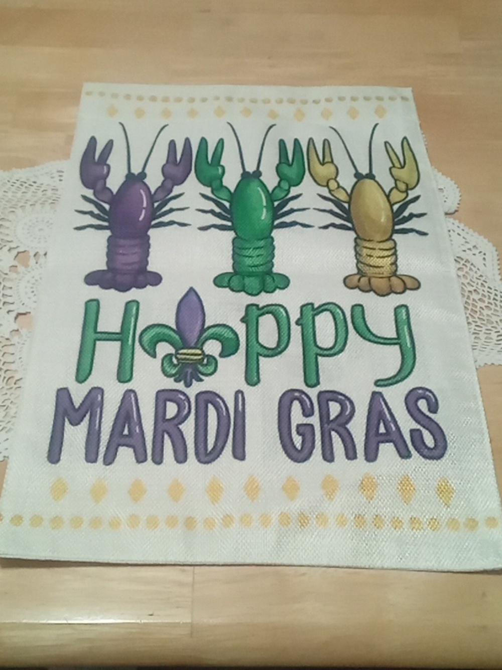 Mardi Gras celebration garden flag, nwot